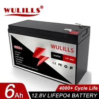 4000 Cycles12V 6Ah LiFePo4 Battery Low Self-Discharge lifepo4 Rechargeable battery for Kid Scooters fishing solar fast shipping