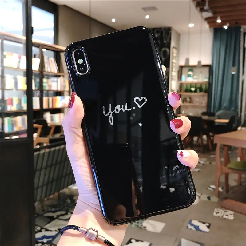 SJ7303 USLION силиконовый чехол с перьями для iPhone 7 8 Plus 11 Pro Max XR Xs чехлы для телефонов с буквами для iPhone X 8 7 6 6S Plus Мягкий чехол из ТПУ - Цвет: SJ7303