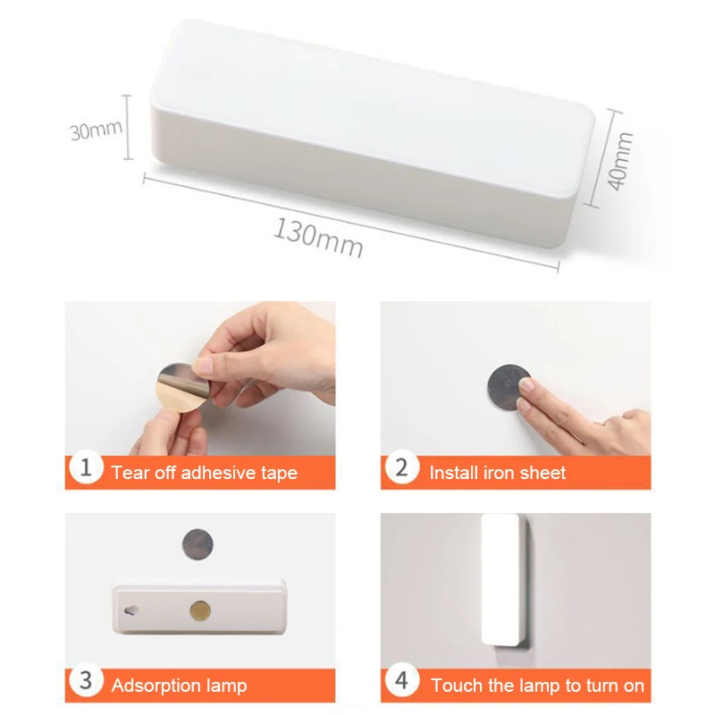

Led Touch Night Light USB Charging Wireless Dimming Control Remote Control Wall Lamp For Bedroom Wardrobe Corridor Light Lamp