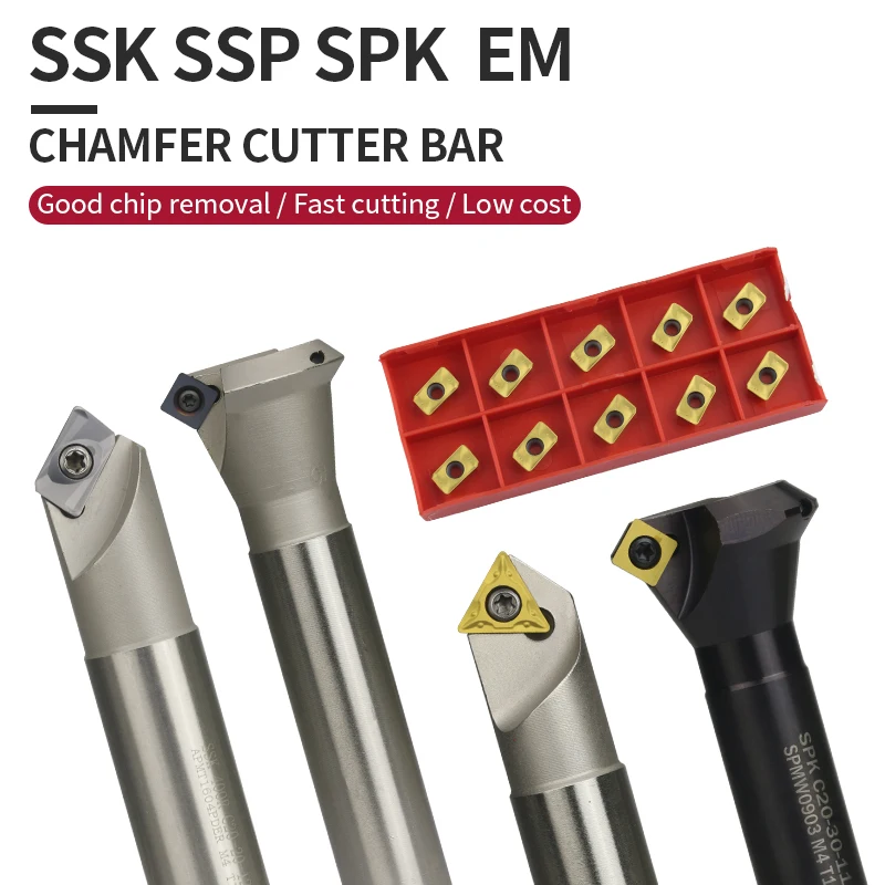 300R SSK 400R SSK SSP11/16 SPK EM45 CNC milling machine lathe chamfering tool for CNC machining tools with APMT/SDMB/TCMT/SPMW c