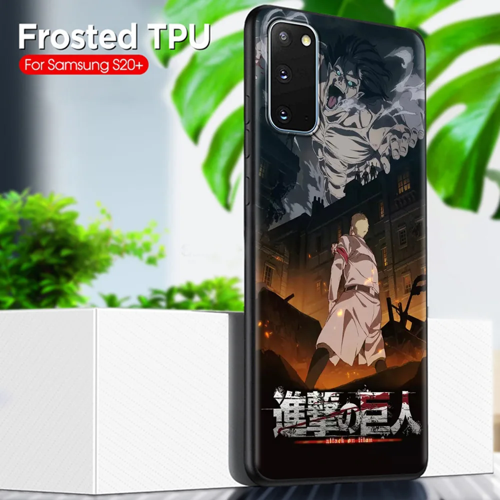 

Phone case For Samsung Galaxy S21 Ultra S20 FE S10 Plus Lite S9 S10e cover shell Anime Japanese Attack On Titan