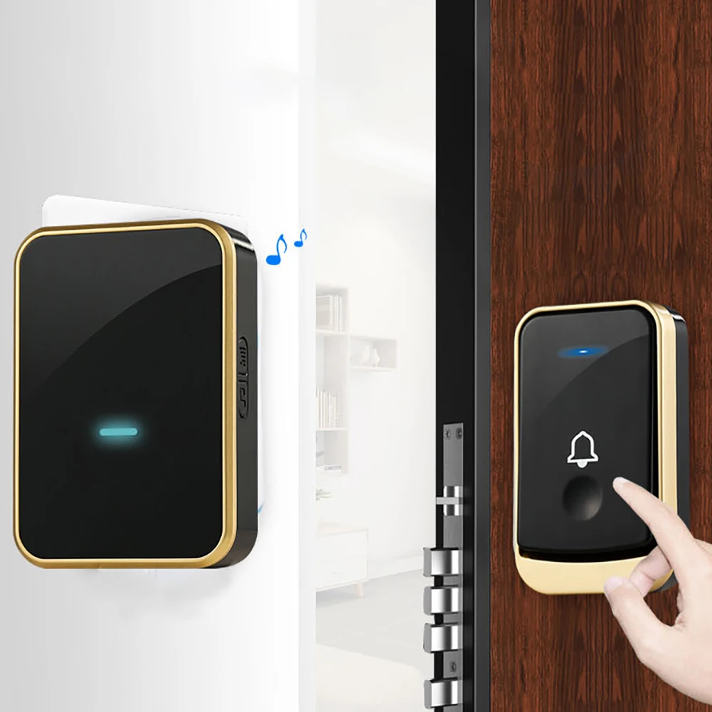 Водонепроницаемый беспроводной дверной звонок 300 м умный для домашней