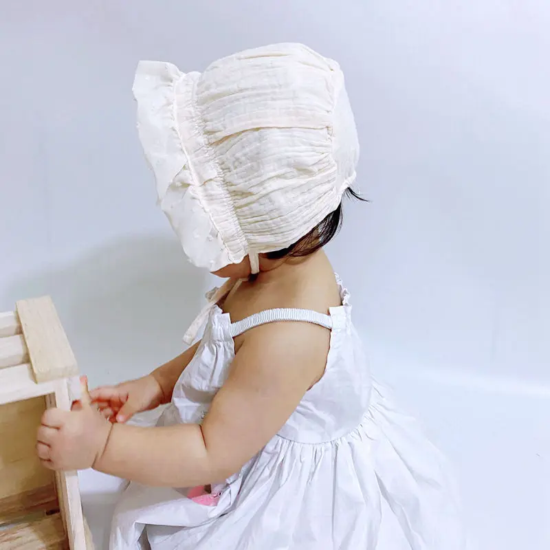 

Infant Toddler Baby Bonnet Girls Summer Sun Hat Newborn Baby Cute Cotton Hat Kids Baby Girl Hat Cap Princess Gifts H189S