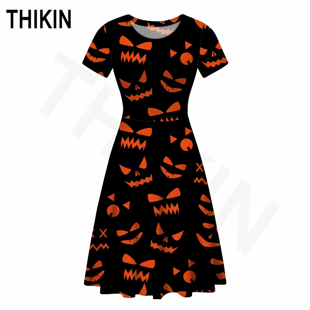 Платье THIKIN женское с коротким рукавом классическое вечернее платье качели