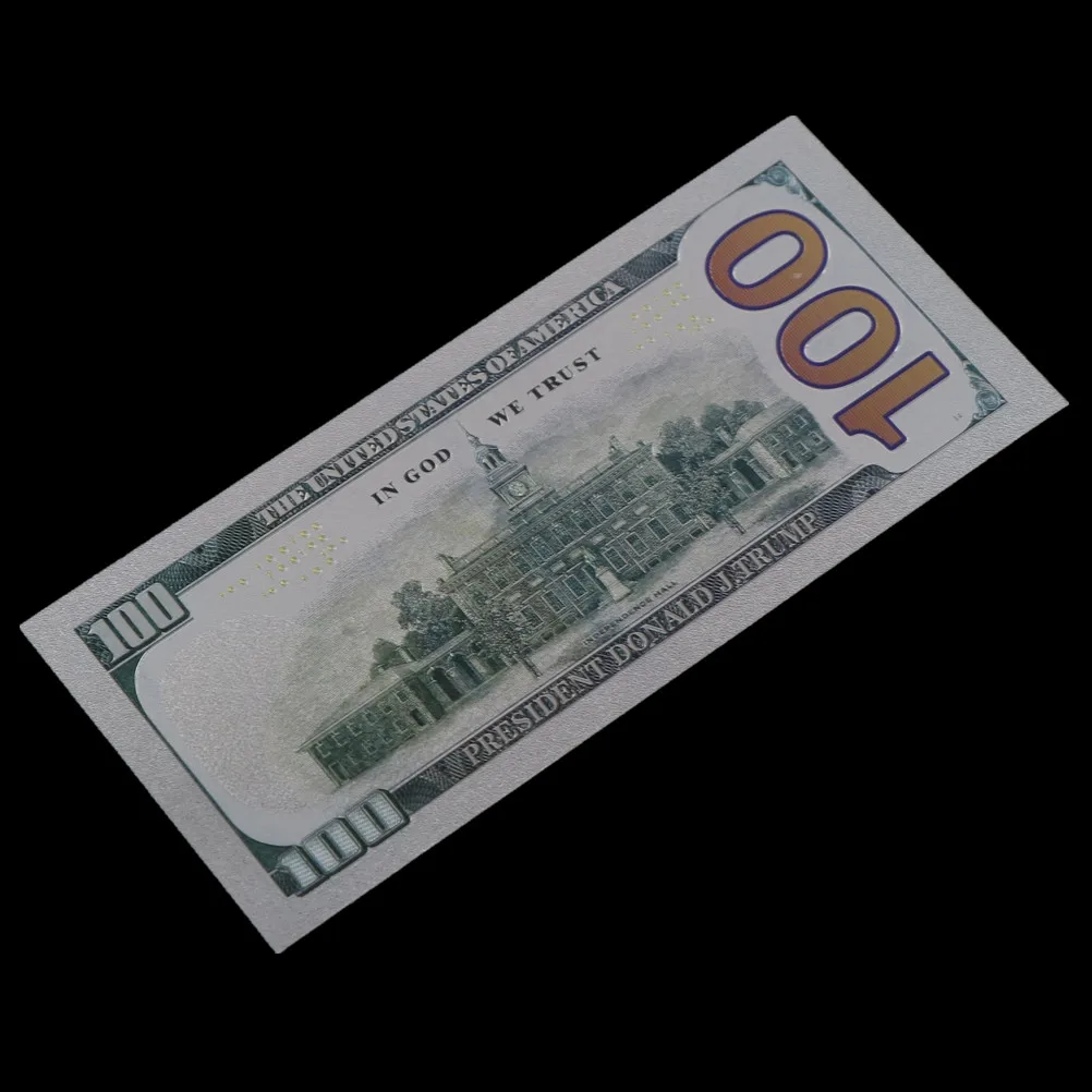 1 шт. пластиковые посеребренные бумажные деньги Дональда Трампа для