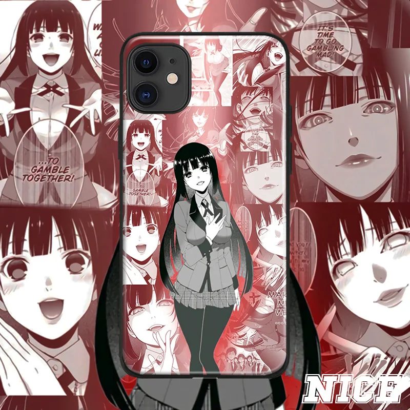 jabami yumeko kakegurui anime cover for iphone se 6s 7 8 x xr xs 11 pro max samsung s note 10 20 plus glass phone case shell free global shipping