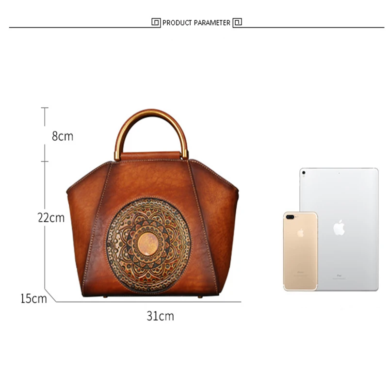 Винтажные женские сумки из натуральной кожи с цветком Тотем сумка через плечо