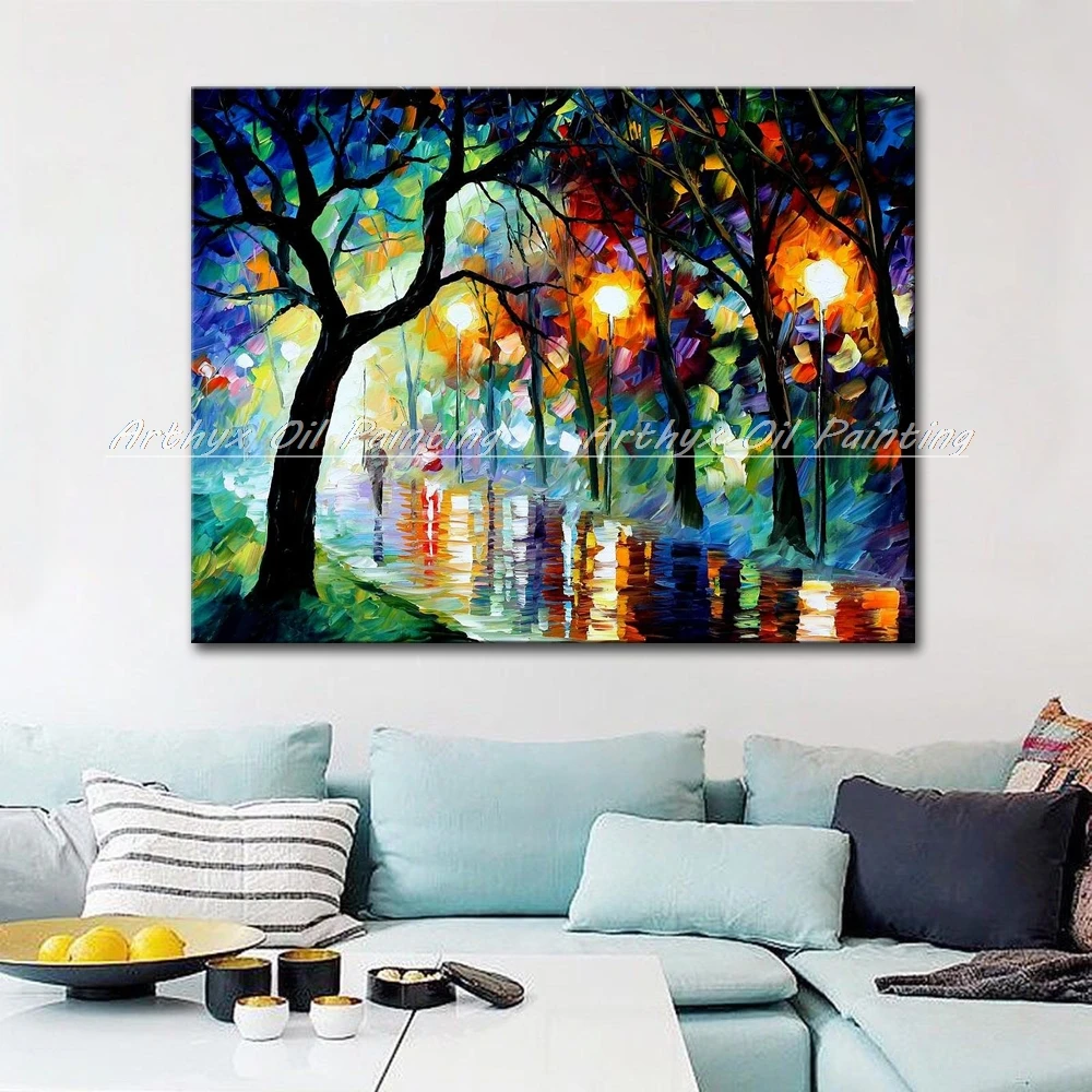 Ручная роспись Толстая Текстура пейзаж картина маслом на холсте искусство