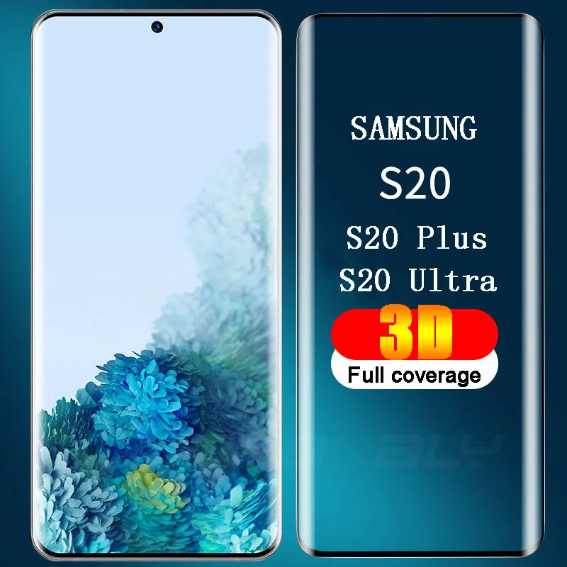20D изогнутое полное покрытие из закаленного стекла Arc Edge для Samsung S20 Ultra S10 Lite S10e A50 70