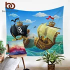 BeddingOutlet, гобелен с изображением пирата, хиппи, мультяшная лодка, декоративная настенная Подвеска для детской комнаты, морской, морской, пляжный коврик, Прямая поставка