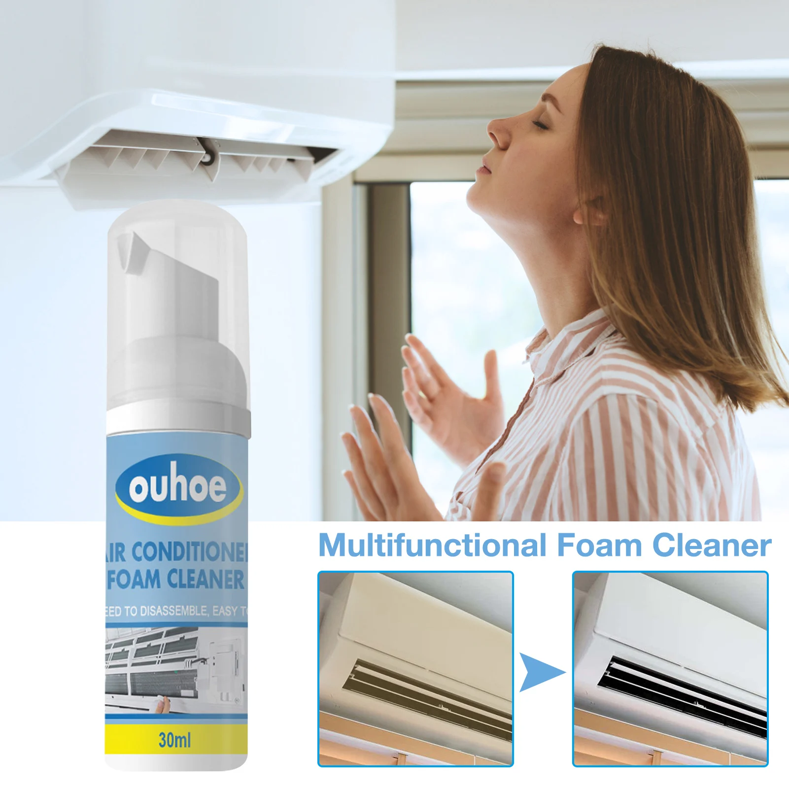

30ml/100ml Air Conditioner Cleaner Multi-Purposes Foaming Sprayer Coil Condenser Cleaning Leaner Dust Household Cleaner tools
