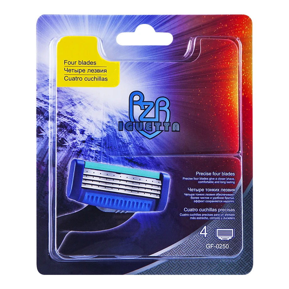 

RZR IGUETTA 2021 New Men's Manual Razor Heads Can Shave Safely And Replaceable Blades Cabeça De Barbear Fusion Tete De Rasoir