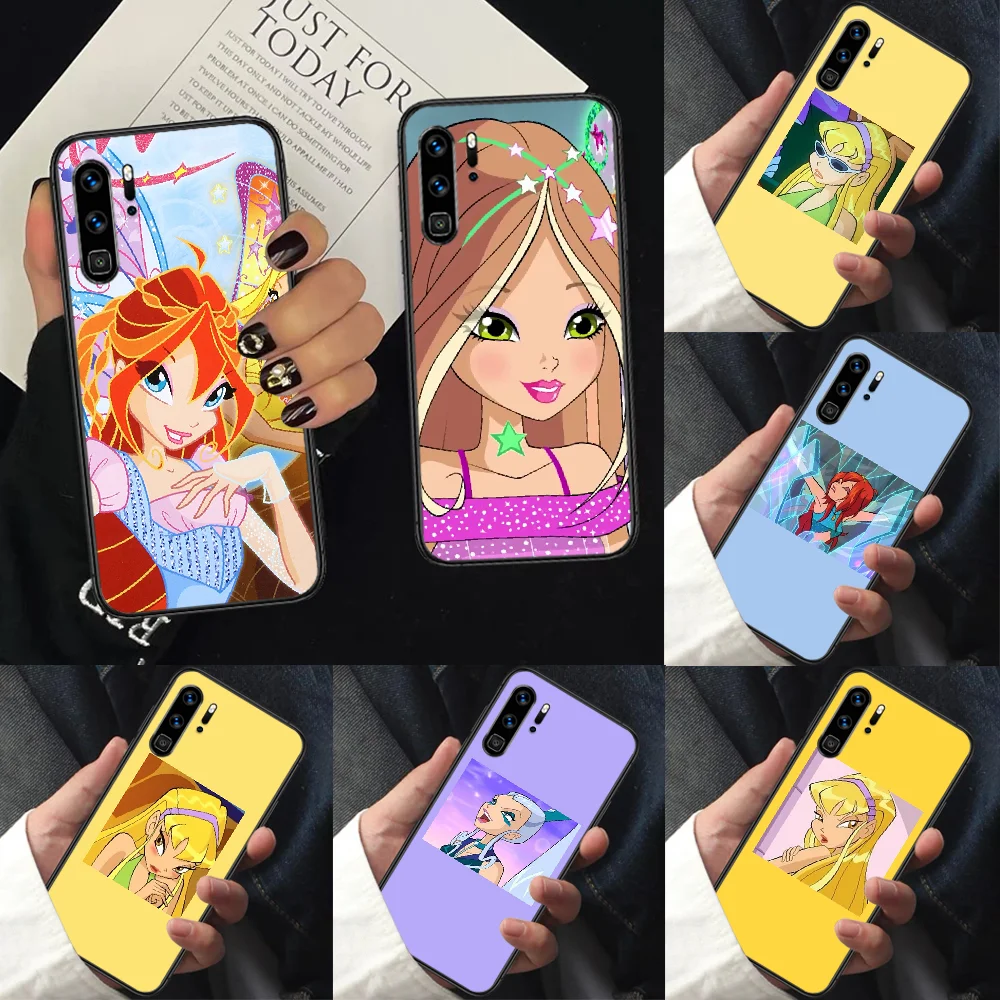 

Lovely Girl Winx Clubss Phone Case For HUAWEI P 9 10 20 30 40 Lite smart Pro Z 2019 Nova 5T 6 7 i black Coque Soft Prime