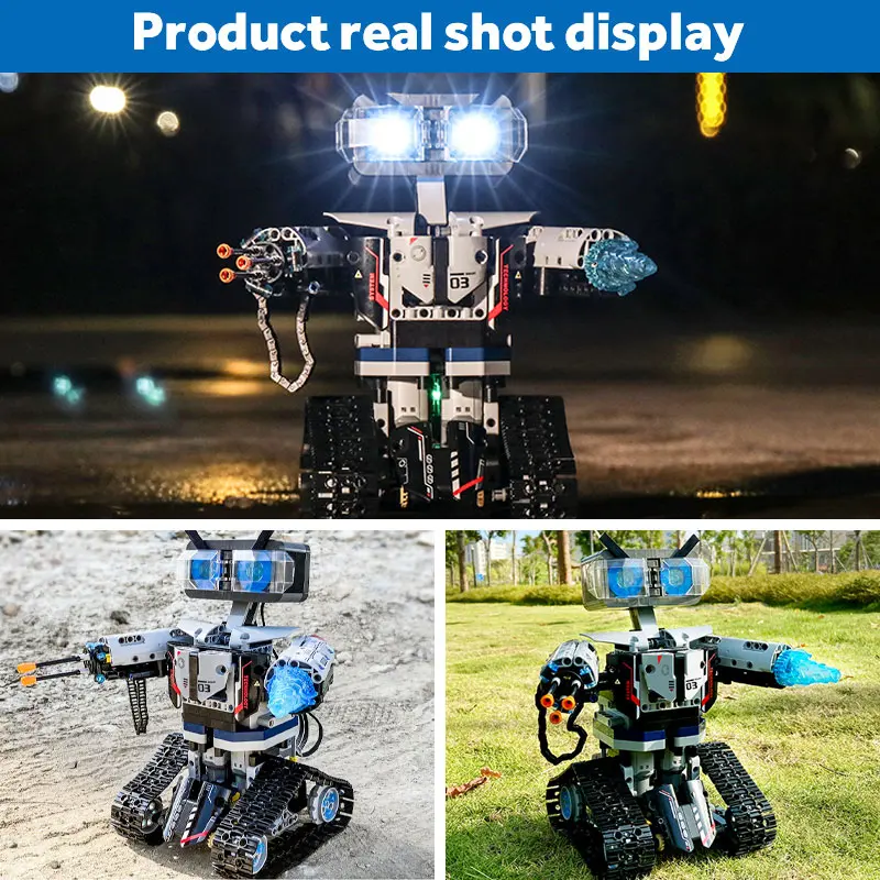 

City Remote Control Intelligent Rc Robot Building Blocks Creator Weapon High-tech Car Brick Toy For Children