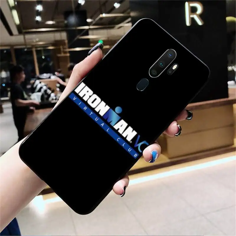 

ZFGHSHYQ Swimming Bike, Marathon Black TPU Phone Case For Oppo Reno2 Z 2Z Realme5 6 Pro R9S 11 Plus 15 17 Pro