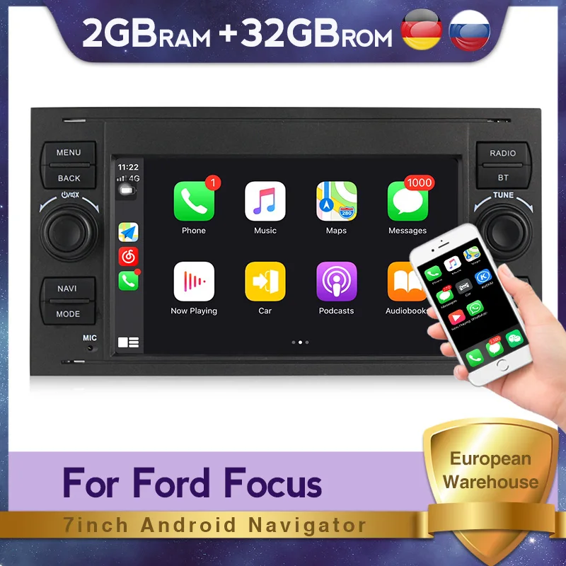 

Автомобильный плеер для Ford Transit From Fiesta From Focus/Focus2, автомобильное мультимедийное радио, Поддержка Android, Carplay Auto BT WIFI RDS ADAS DVR