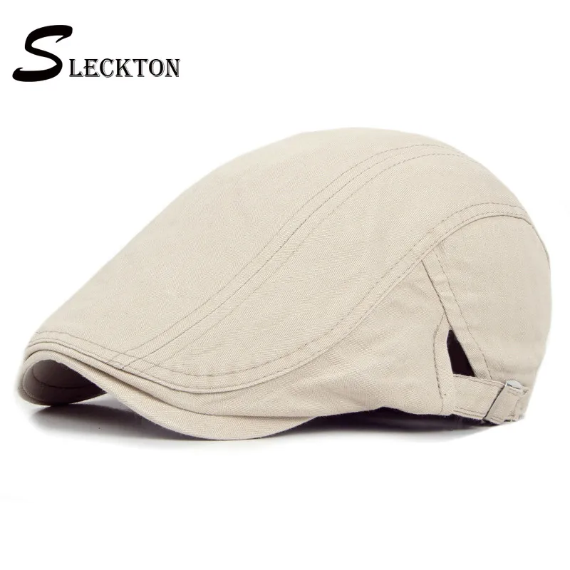 SLECKTON 100% хлопок шапки берет Зимние головные уборы для мужчин и женщин одноцветная