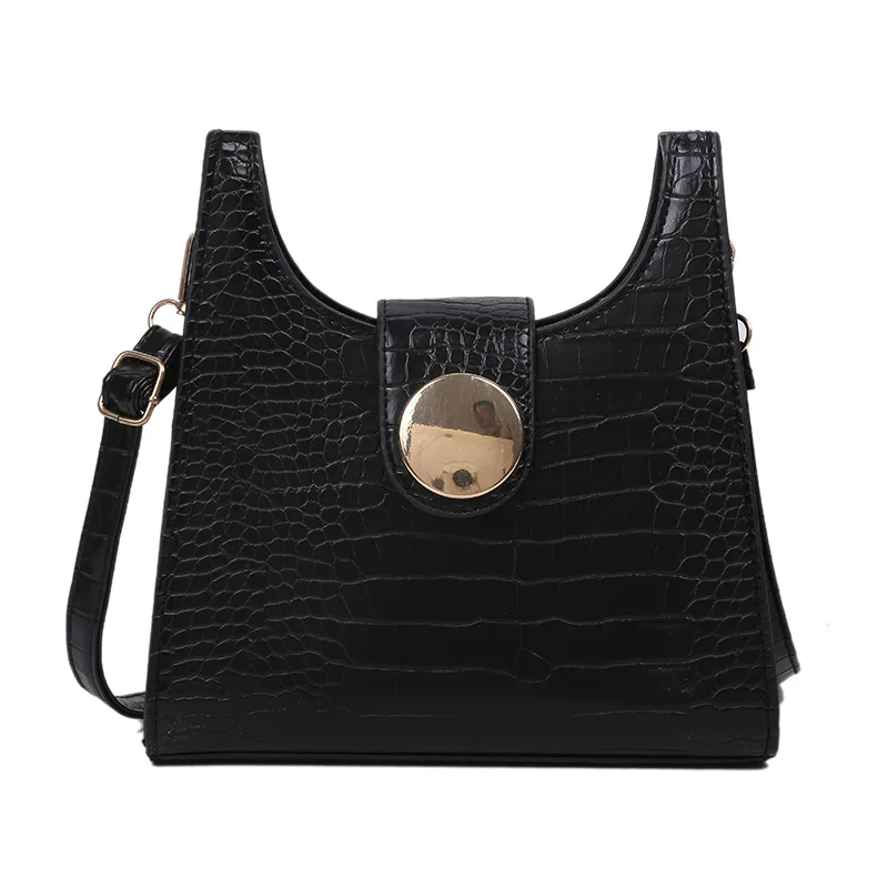 

French niche summer new foreign style shoulder armpit bag net red Joker popular crocodile pattern bag