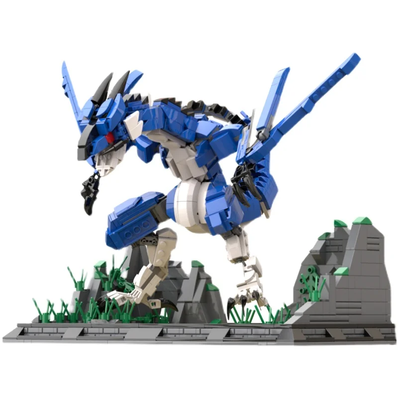 

DIY MOC Works Assembling Toy Animal Series Two-legged Flying Dragon Scene Building Blocks Toys for Children Gifts