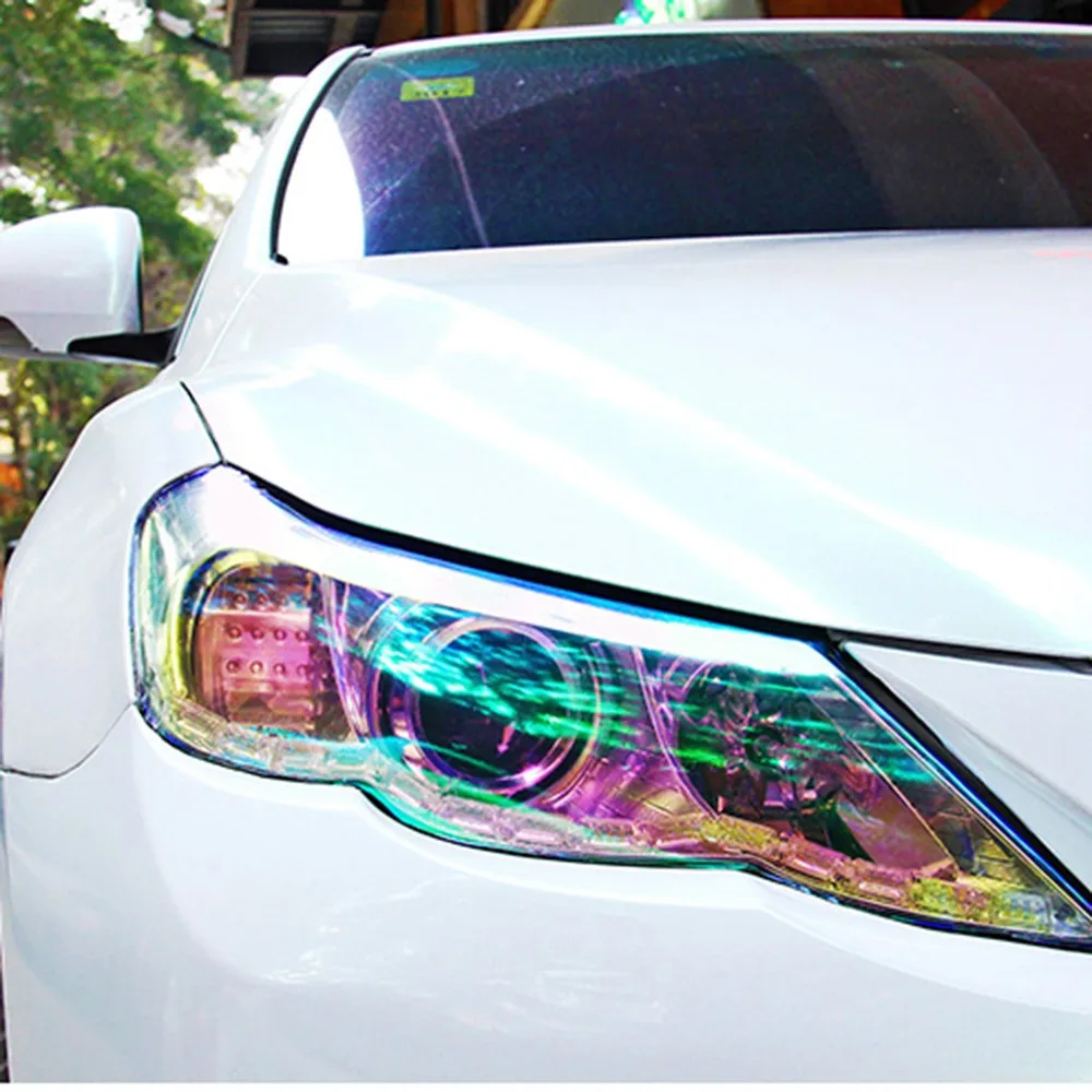 60*30cm Shiny Chameleon Auto Car Styling Headlights Taillights Translucent film lights Turned Change Color Stickers |