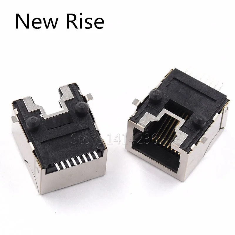 10 шт. SMT RJ45 8P8C разъем для подключения к печатной плате Сетевая розетка интернет