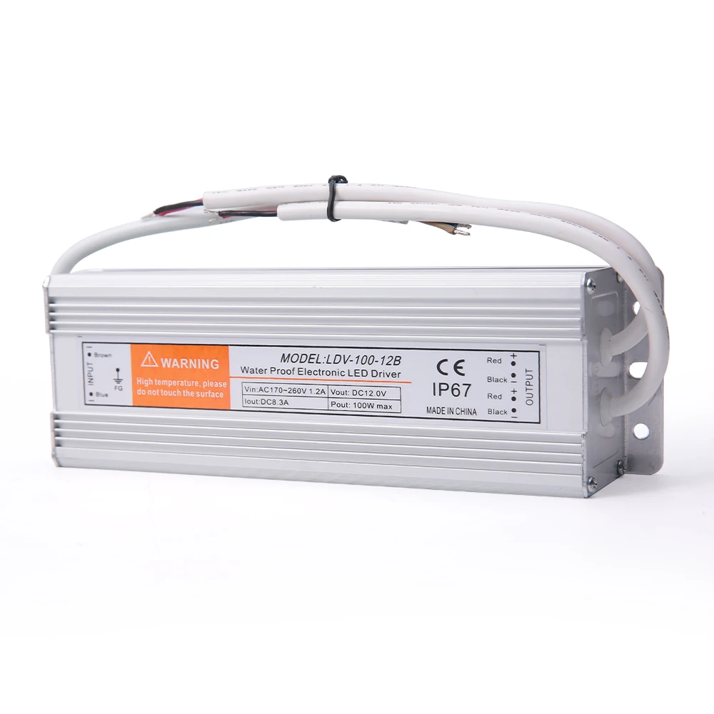 CE RoHS 100w 12v AC DC одиночный выходной импульсный источник питания с водонепроницаемой