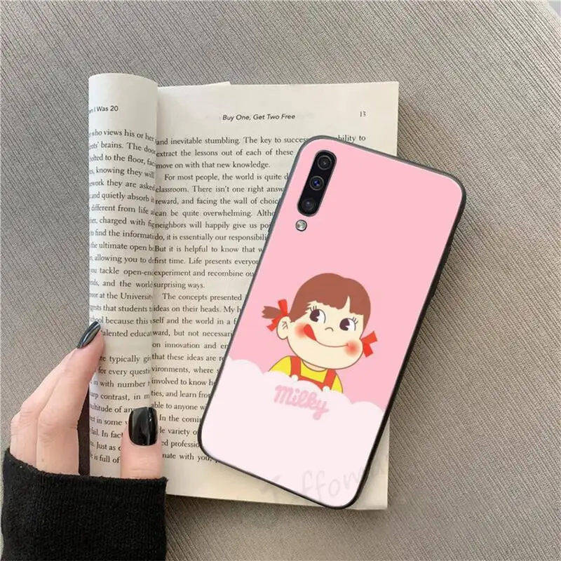 

Sweet Peko Milk Milky Cute cartoon pink Phone Case For Samsung galaxy S9 10 20 A10 21 30 31 40 50 51 71 s note 20 j 4 2018 plus