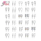 Застежки-крючки для сережек сделай сам с красивым кристаллом, фурнитура из стерлингового серебра 925 пробы, аксессуары для изготовления ювелирных изделий, 1 пара