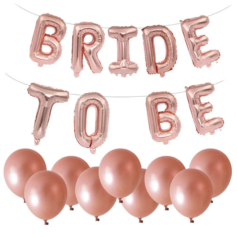 

19 шт./компл. 16 дюймов розовое золото для невесты фото фон для невесты баннер для девичника Декор