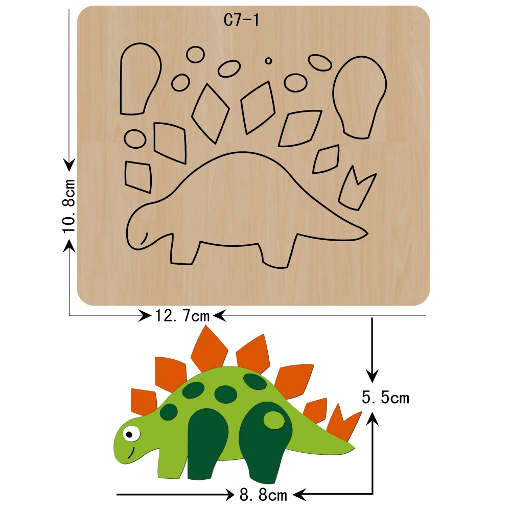 Новые деревянные штампы в виде динозавров для скрапбукинга режущие совместимые