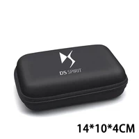 car storage box for ds spirit ds3 ds4 ds4s ds5 portable car logo storage box organize data cable headset id card car accessories
