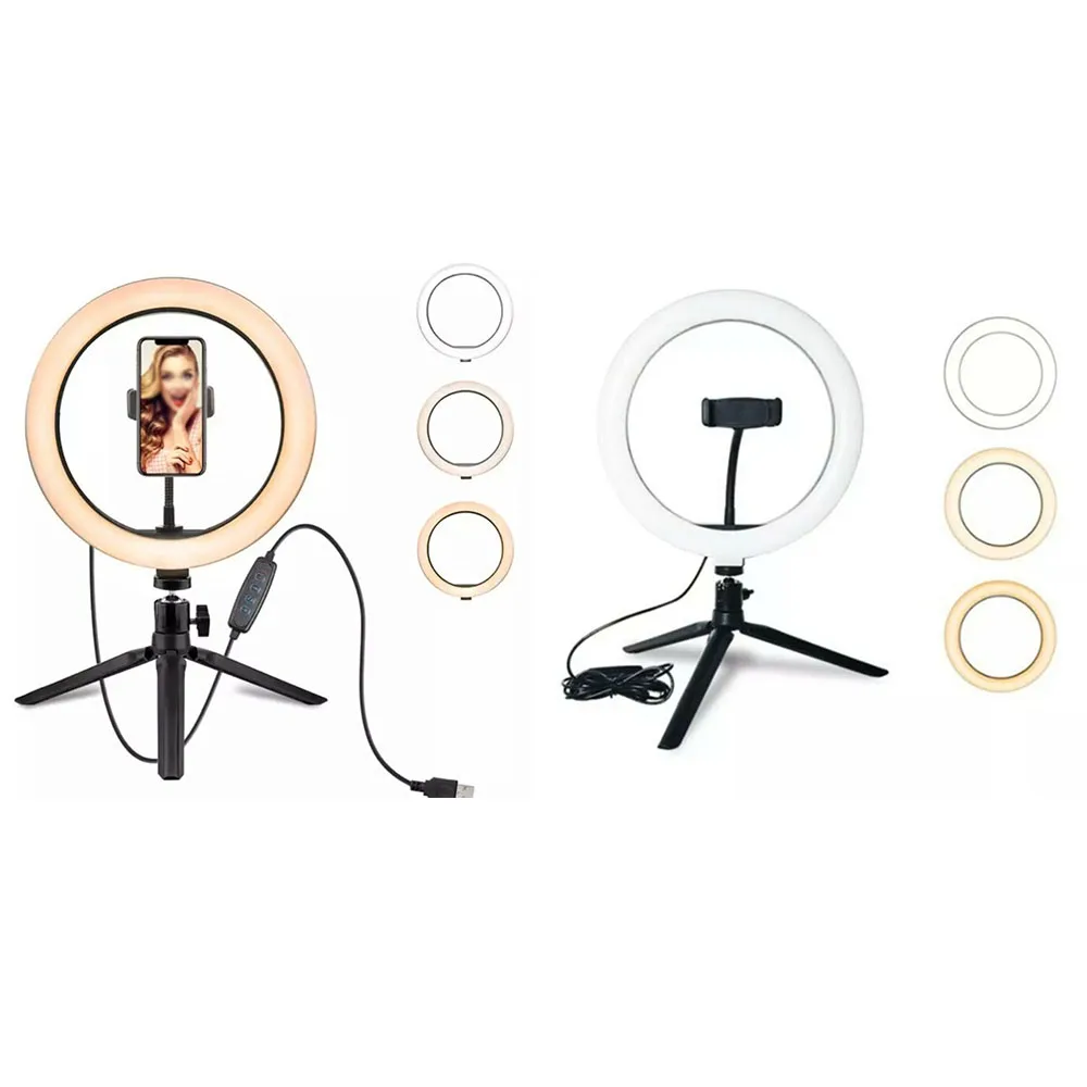 10 дюймовый USB Мощный светодиодный кольцевая лампа селфи Камера телефон студийный