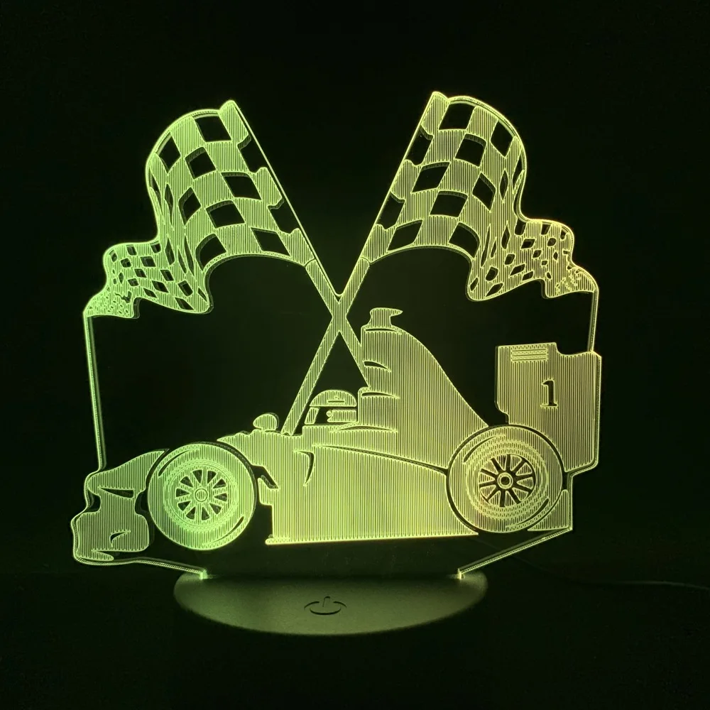 3D лампа на батарейках удивительный флаг изменение цвета автомобиля украшение