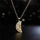 Женское Ожерелье с кулоном в форме фруктов, с кристаллом CZ, 2021