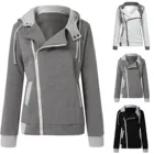 Толстовка Женская с длинным рукавом, на молнии, с карманами