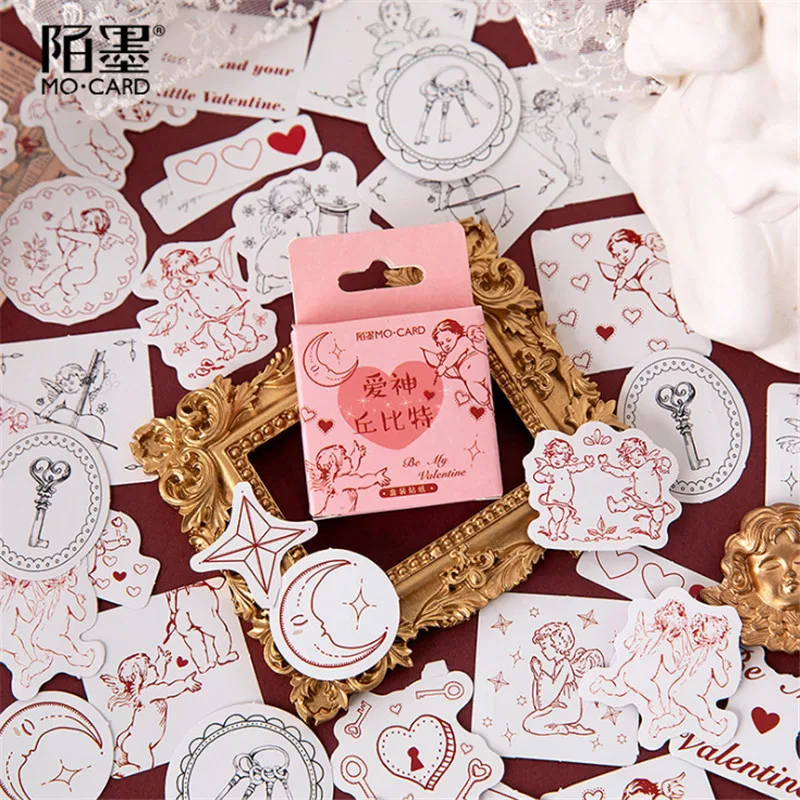 Cupid 46 шт./упак. планировщик для скрапбукинга пуля журнал канцелярские японский дневник эстетическое корейский туристические наклейки восемь выбор - Цвет: Cupid