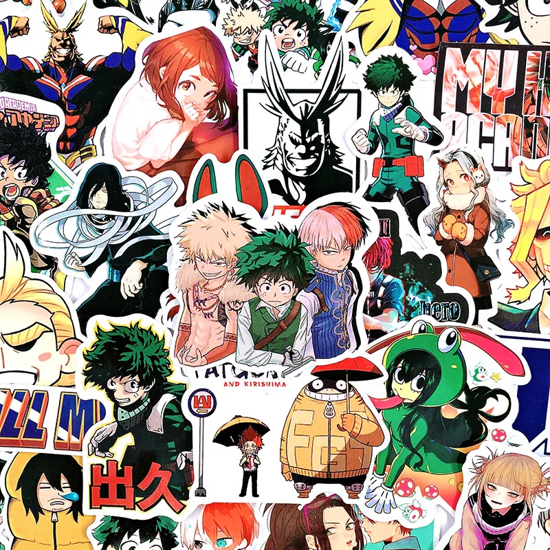 73 шт./лот Моя геройская Академия наклейки на чемодан для мотоцикла скейтборда