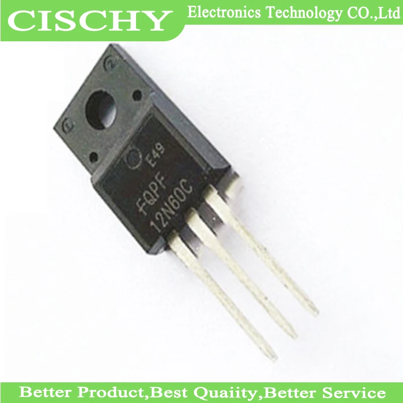 1 шт./лот FQPF12N60 FQPF12N60C 12N60 12A 600V TO-220F в наличии на складе | Электронные компоненты и