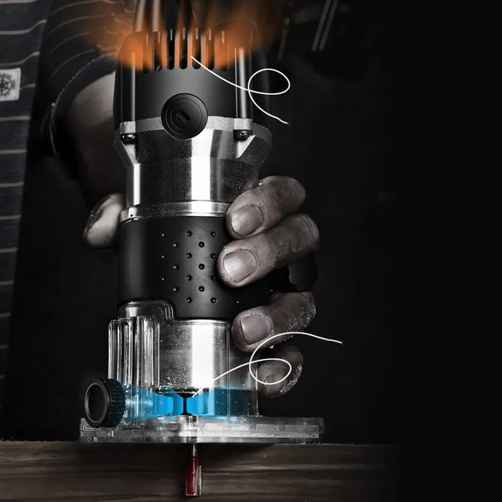 

EU/AU/UK Electric Hand Trimmer Woodworking Router Wood Milling Engraving Slotting Machine Electric Laminate Edge Trimmer