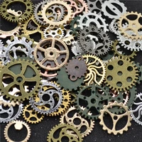 50g 100g steampunk cogs gears charms antique bronze pendant charms bracelet craft metal charms for jewelry making diy supplies