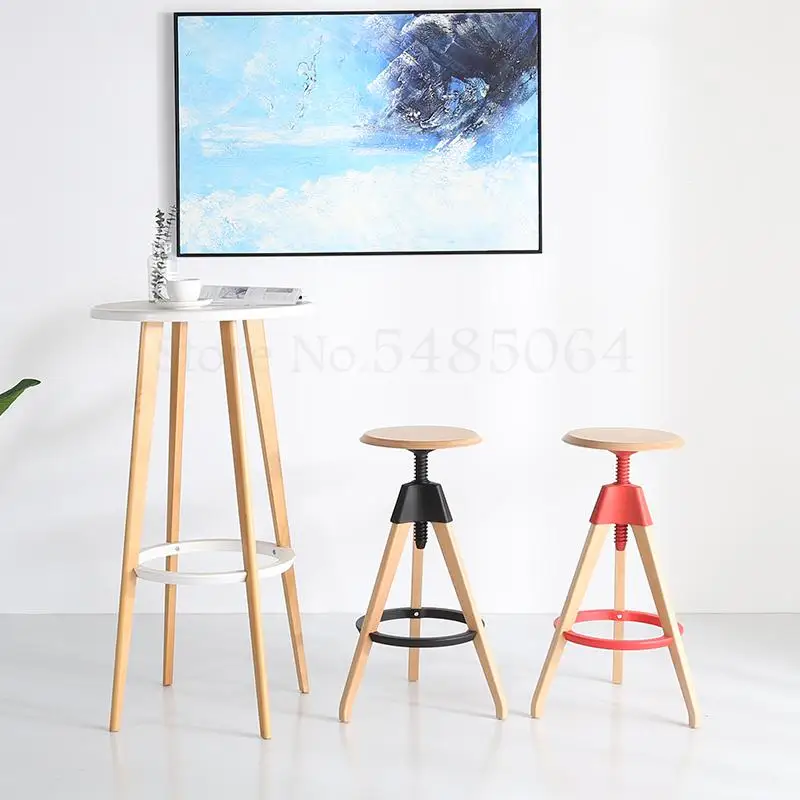 Современный минималистичный круглый вращающийся подъемник из массива дерева в