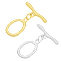 ocesrio large curve toggle clasps for jewelry making genuine gold plated zirconia fastener accessories for diy cnta046