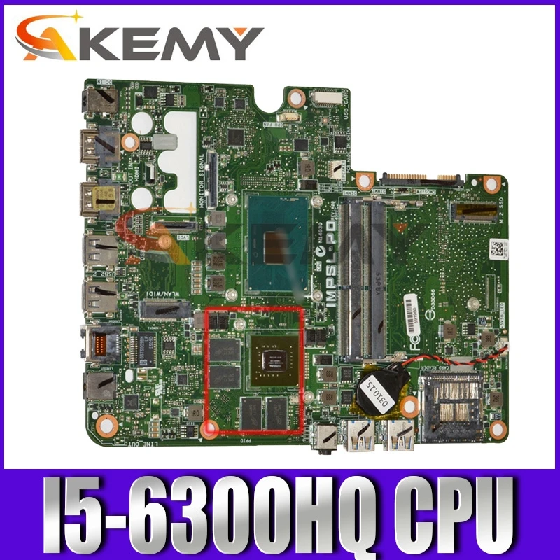 

Оригинальная материнская плата для ноутбука DELL Inspiron 24 7459 I5-6300HQ материнская плата CN-08GGCV 08GGCV смеситель IMPSL-P0 SR2FP N16S-GT-S-A2 DDR4