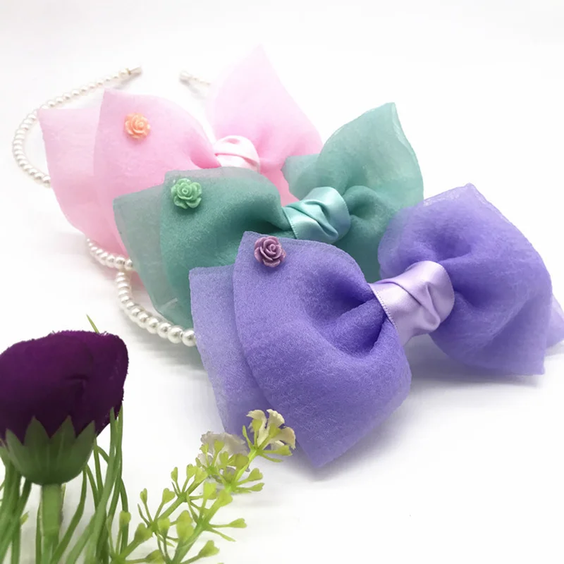 

Детский обруч для волос принцессы, головная повязка с жемчугом, головные уборы, аксессуары для волос для девочек, жемчужный бант вечерние ве...