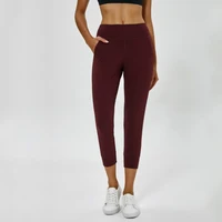 nwt loose running jogger capri pants women thin styles training breathe fabric capri pants with two side pockets