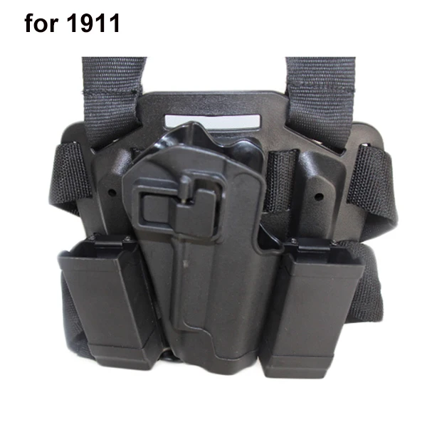 Black for 1911 Кобура для ружья, Охотничья кобура для ног Glock 17 19 Beretta M9 M92 1911 P226, Тактический Регулируемый Чехол для пистолета - Цвет: Black for 1911