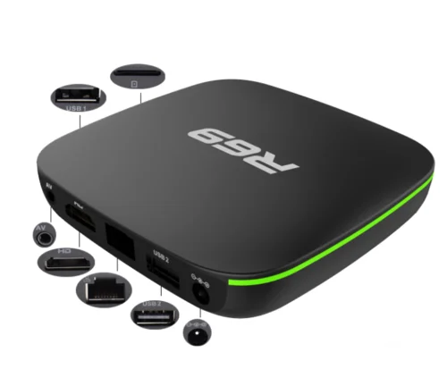 Smart tv Box R69 H3 четырехъядерный Android 7,1 4K 3D wifi 1+ 8 Гб H.265 медиаплеер Великобритания