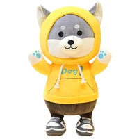 kawaii wearing clothes shiba inu dog plush doll toy soft stuffed puppy dog plush toy standing dog pillow children appease toys