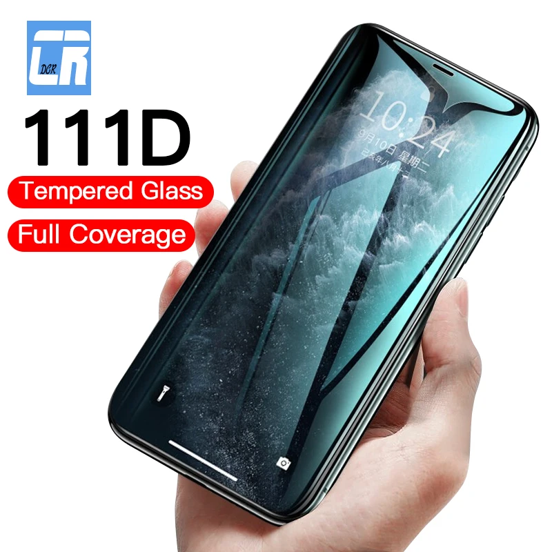 111D полное покрытие закаленное стекло для iPhone X XS Max XR Защита экрана 8 7 6S Plus защитное