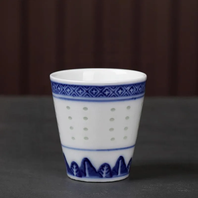 2 шт./лот фарфоровые чайные чашки с синим и белым драконом керамические